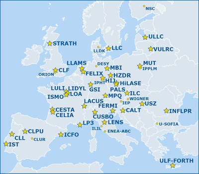Laserlab-Europe map